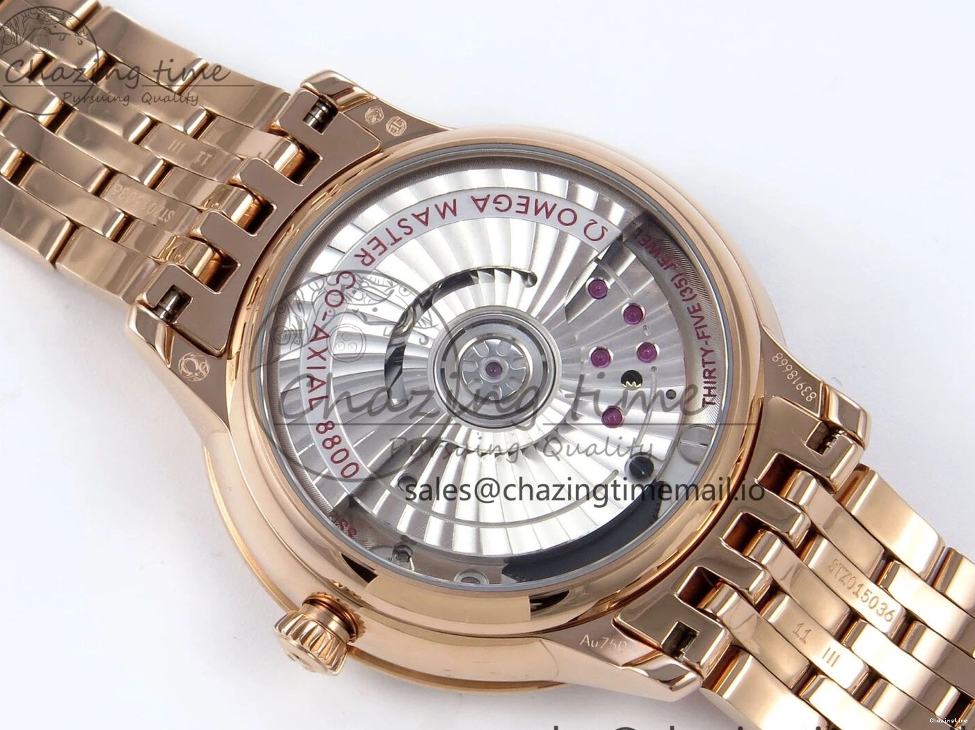 0205 De Ville Prestige Ladies RG VSF 1:1 Best Edition Brown Diamonds Dial on RG Bracelet A Sophisticated 7681